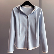 时尚气质休闲套装女春季新款设计感撞色拼接长袖卫衣阔腿裤两件套，女装套装/套裙，江南