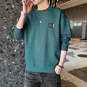 W3255-P60 秋季休闲圆领卫衣男长袖T恤打底衫图片