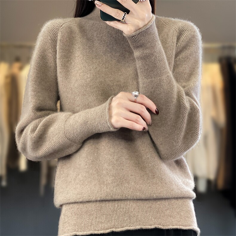 秋装新款女式羊毛韩版修身显瘦针织羊毛衫,女装羊毛衫,绒汀羊绒