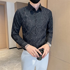 2025社会小伙店主风秋冬长袖衬衫301A-1/CS608/P55，男装衬衫，星座301A-1