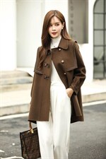 纯手工缝制百分百全毛双面羊绒大衣，其它，喜信人