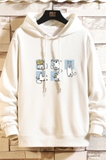 WY2097-P40加绒P45纯棉连帽卫衣男大码运动帽衫宽松薄外套，男装卫衣，电商A040A
