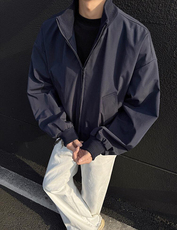 现货26春装美拉德立领飞行夹克纯色复古廓形高街棒球服外套，男装夹克，电商A486