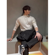 现货高领纯色毛衣针织衫套头632-P35，男装针织衫/毛衣，星座1012-1