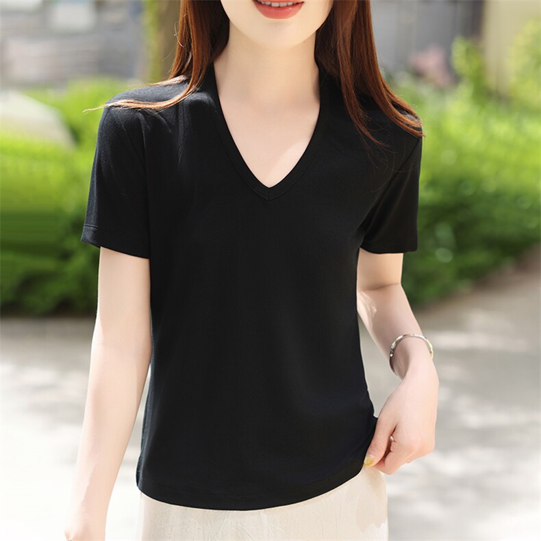 t恤女短袖夏季新款宽松韩版女装百搭休闲圆领半袖体恤女,女装T恤,硕诚羊绒