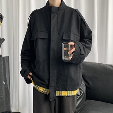 长袖衬衫男港风日系外套纯棉C109P55，男装衬衫，星座1116-2