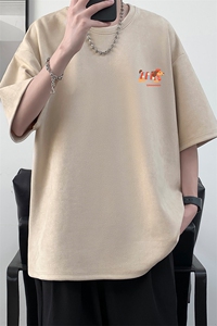 麂皮绒短袖t恤男大码半袖男 JD82438-P25图片