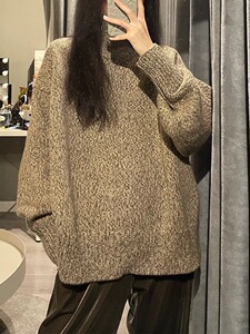 2025年秋季直筒型通勤套头单件长袖花纱高领图片