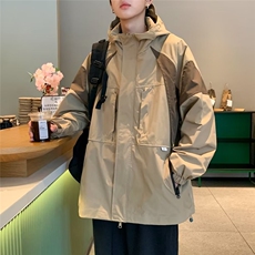 美式户外机能冲锋衣男春秋季撞色拼接工装夹克潮牌MW120-P75，男装夹克，星座1109-3