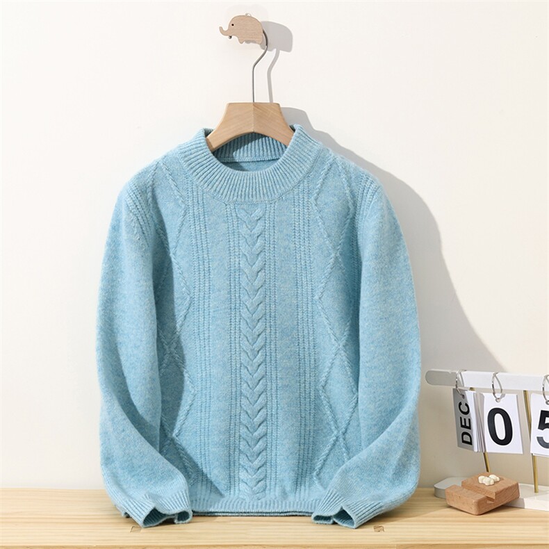 新款菱形麻花保暖衫，童装儿童羊毛衫，冰晶童装