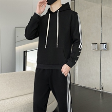 秋冬新款时尚套装运动圆领潮牌弹力卫衣卫裤大码宽松套装外套外贸，男装休闲套装，星座301D-5(原星座1415）