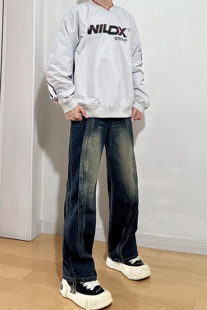B221美式ins高街加绒加厚牛仔裤LK23134-P65控88加绒P75控98,男装牛仔裤,电商B221