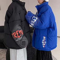 新款棉衣女加绒立领印花棉服外套面包服棉袄3350-P80控118，男装棉衣，星座207