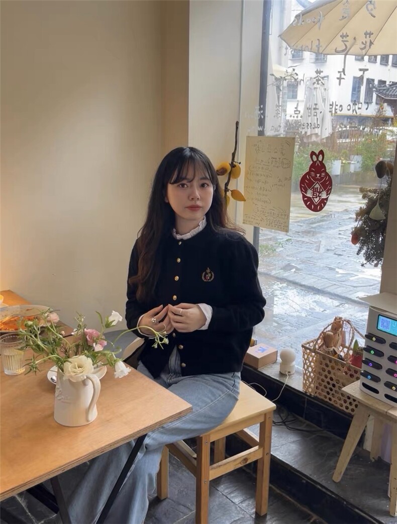 皇冠刺绣开衫,针织衫/毛衣,美莎羊绒