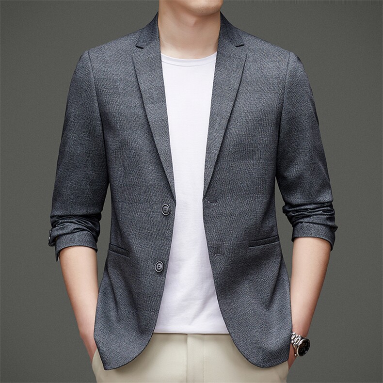 DJ2297钱塘2020-3秋冬季新款时尚休闲简约中年男士西服外套P147，男装西服，钱塘207-3