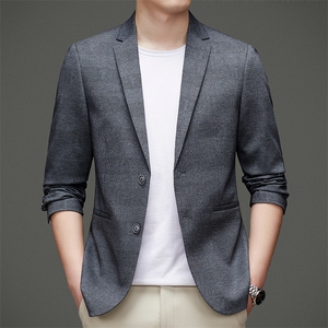 DJ2297钱塘2020-3秋冬季新款时尚休闲简约中年男士西服外套P147,男装西服,钱塘207-3