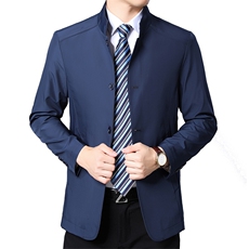 2023秋季新款男装立领纯色夹克中年商务休闲时尚男士上衣外套，男装夹克，电商B212（原钱塘6029）
