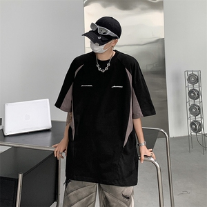 美式复古宽松圆领体恤2024夏季新款POLO衫短袖男 现货T1768-P36图片