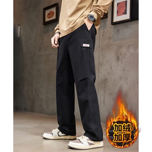 休闲裤男秋冬季宽松帅气潮牌美式百搭长裤J8011-P45/加绒P55特批图片