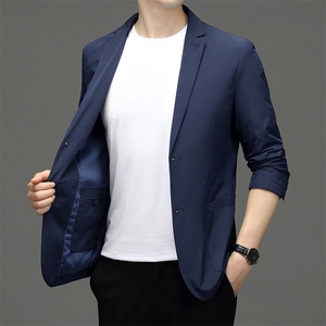 秋季新款西装男西服简约外套西服商务休闲小西装单西图片