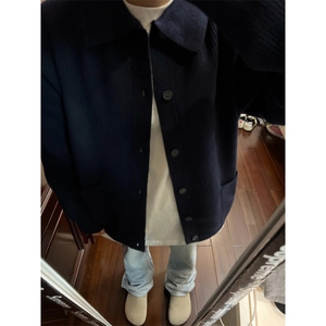 【有货】MY0339ZZ-特73 秋冬季加厚针织开衫外套男士慵懒翻领毛衣图片