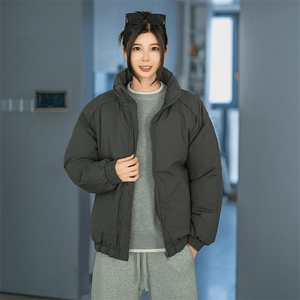现货冬季美式休闲加厚雪山外套夹克立领纯色三防户外工装棉服图片