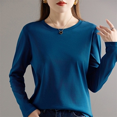 孔雀蓝圆领