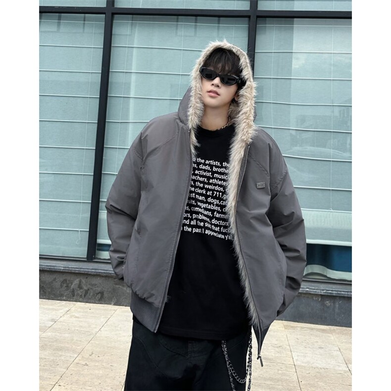 美式复古毛领座山雕夹克棉服男冬季保暖棉衣连帽外套M90899-p118,男装棉衣,星座1008