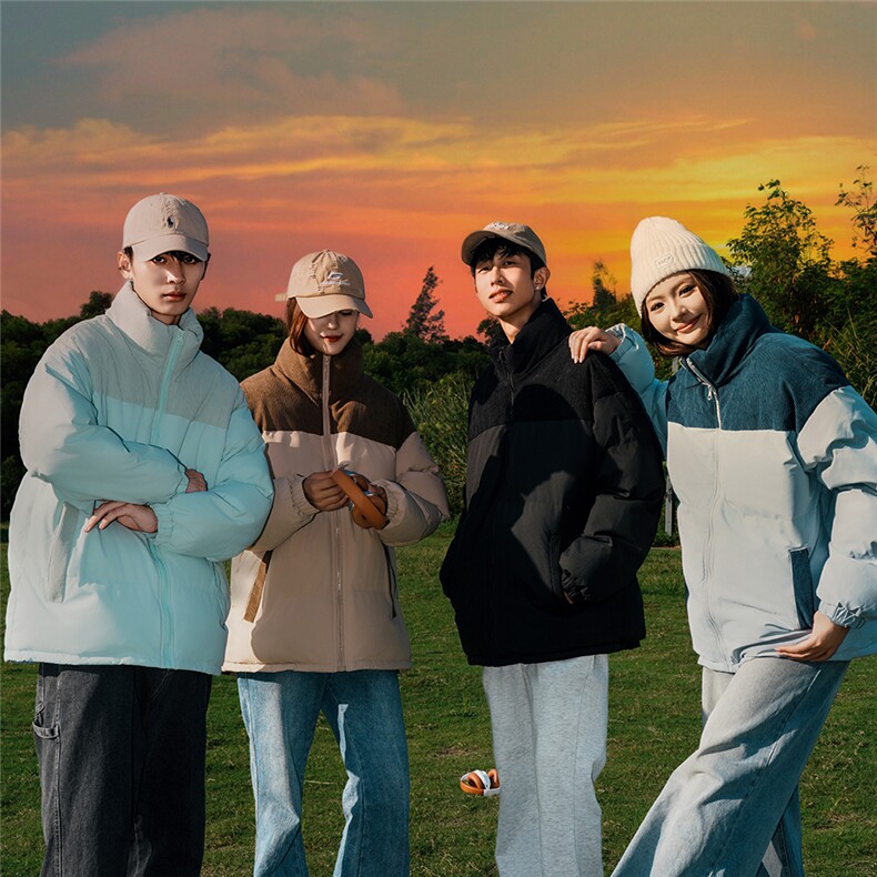 特批多模时尚拼色面包服宽松休闲立领棉服A247-MY2279特批60控98,男装棉衣,电商A247