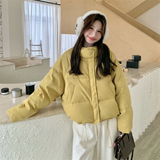 新款主推绸缎面料50绒羽绒服2665-P235-K358，女装短外套，2C129