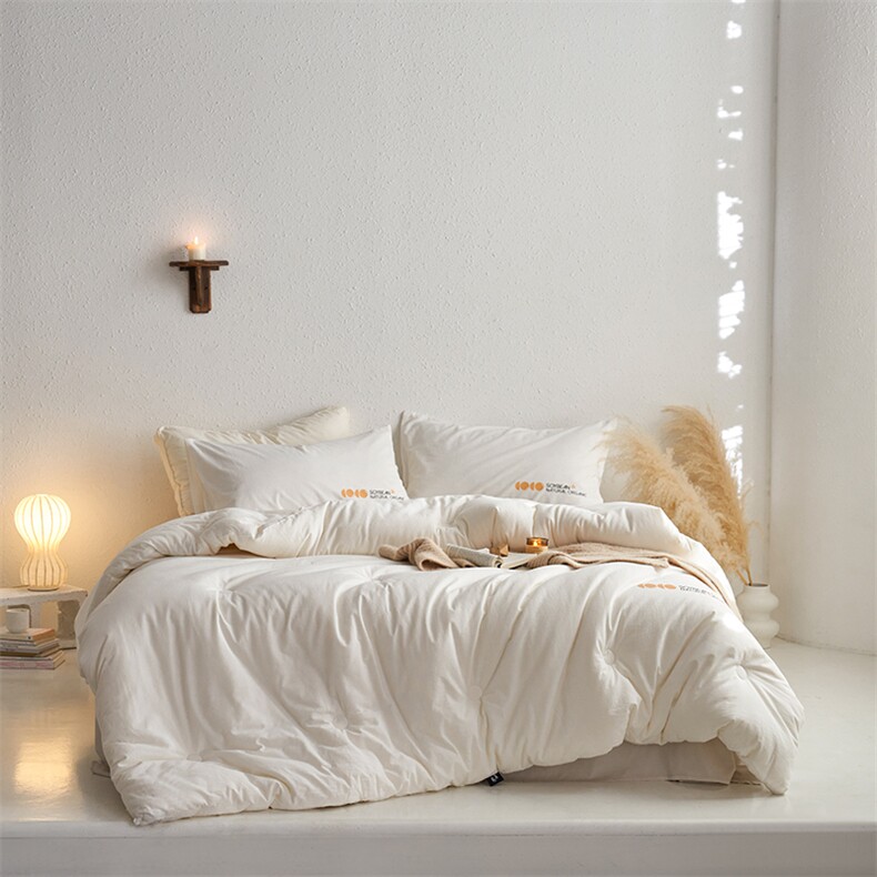 新款全棉水洗天然有机大豆被冬被被子被芯天然有机大豆被，被套/被芯，一起卖家纺