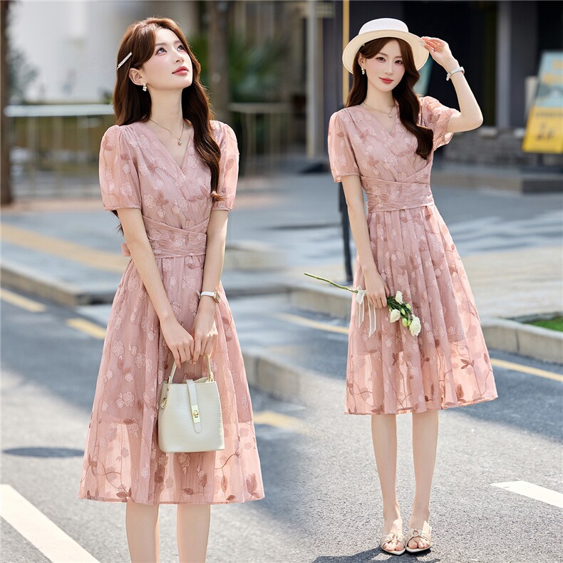 罗得堡2026夏季新款时尚休闲修身连衣裙2702，女装连衣裙，罗得堡