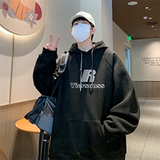 港风抖音直播得物高品质宽松麂皮绒连帽卫衣W6203P48，男装卫衣，电商C408(原B339-1)