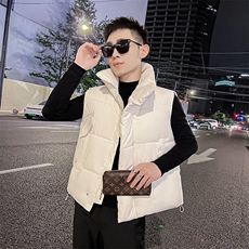 精神小伙男士立领马甲冬季加厚棉背心潮流外套男A266-WMJ203-P45，男装背心/马甲，电商A266