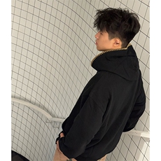 抖音得物高品质二开25秋冬美式重磅宽松纯色连帽贝壳刺绣卫衣W63，男装卫衣，电商A486