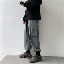 暗黑系休闲裤韩版潮百搭束脚裤ins潮牌机能风宽松抽绳GZK305-P35，男装休闲裤，星座1008-1