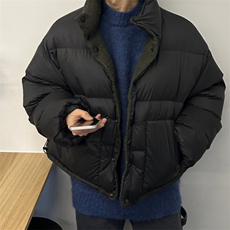 816B-MF815-P135冬季两面穿短款加厚棉服宽松保暖外套，男装棉衣，星座816B