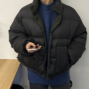 816B-MF815-P135 冬季两面穿短款加厚棉服宽松保暖外套图片
