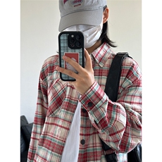 棉磨毛格子长袖休闲纯棉抖音高品质衬衫男CS024-P45，男装衬衫，星座301C-5
