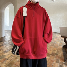 360克重磅冲锋衣内胆半拉链翻领POLO衫高领卫衣男WY77077P65控88，男装卫衣，星座227-7