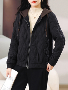 长期现货时尚休闲早春秋夹棉外套女短妈妈装2026新款小个子棒球服图片