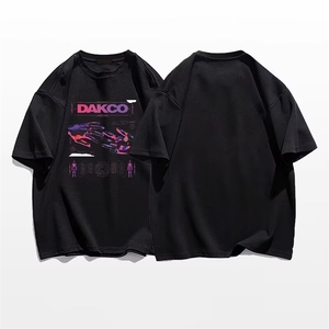 网络图现货！260G重磅T恤高级感美式复古小领口短袖RDT115-P38图片