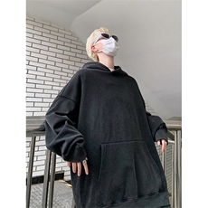 得物抖音高品质二开360克重磅做旧炒雪花纯色连帽水洗卫衣CM16，男装卫衣，电商A486-1