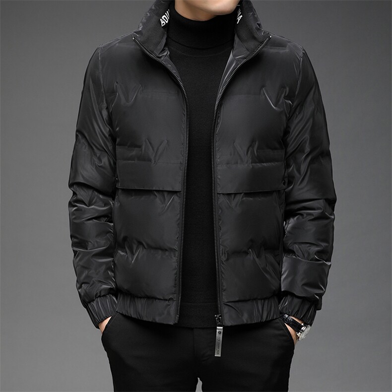 新款休闲羽绒服男立领冬季中年男休闲冬装外套上衣BJY08191-P170，男装羽绒服，电商B212（原钱塘6029）