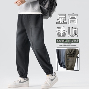男款莱赛尔长裤束脚百搭休闲裤秋季宽松哈伦裤子K6655-P52图片