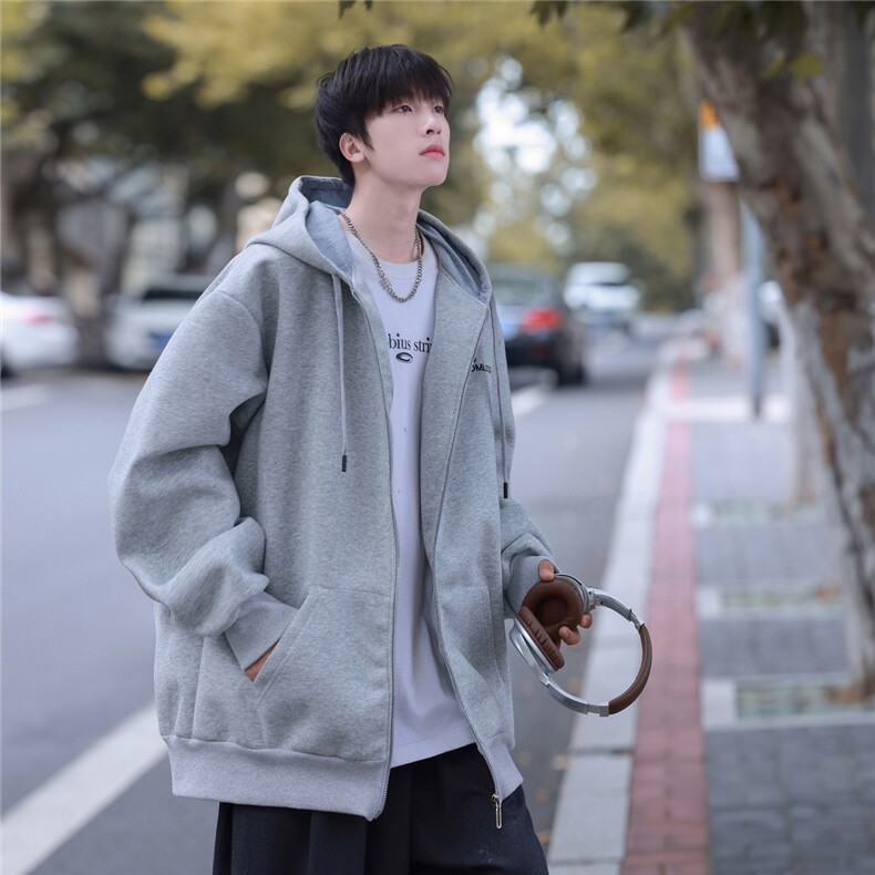 华棉刺绣开衫卫衣秋冬男外套夹克GW008-P60控78,男装夹克,星座216(原A116)