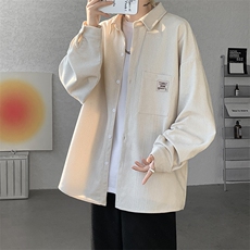衬衫男秋季新款港风宽松大码灯芯绒长袖衬衣CS025-P38，男装衬衫，星座214-3