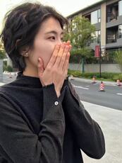 半高领卷边针织开衫时尚百搭，女装针织衫/毛衣，百纯羊绒