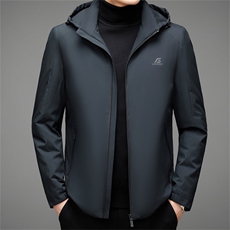 白鸭绒羽绒服男连帽冬季保暖宽松气质羽绒外套男装AJY828518-P220，男装羽绒服，电商B212（原钱塘6029）