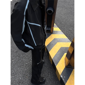 自家图，博主风cleanfit外套男短款撞色美式飞行员夹克JK2403-P85图片